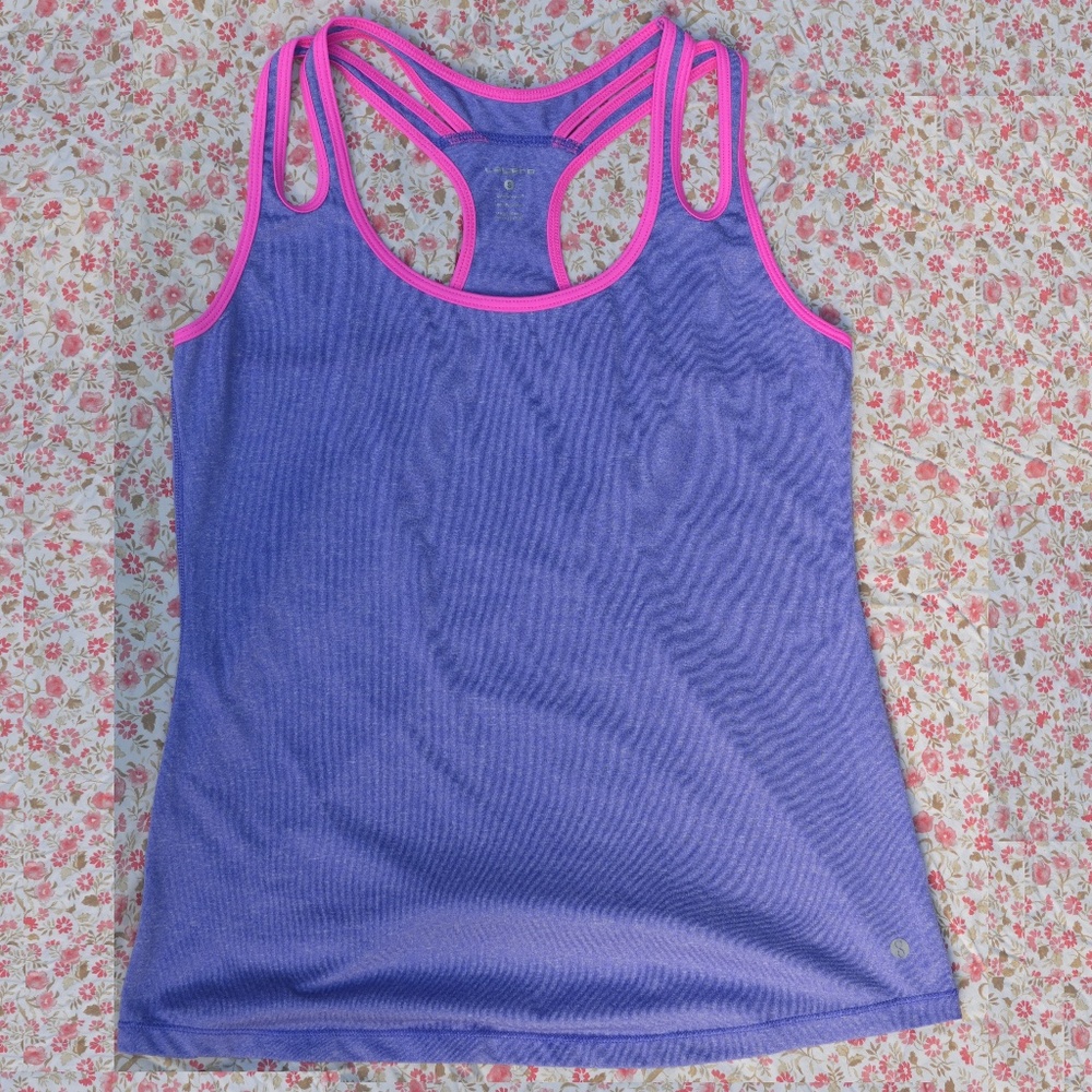Layer 8 Purple Heather Racerback Active Tank Top S